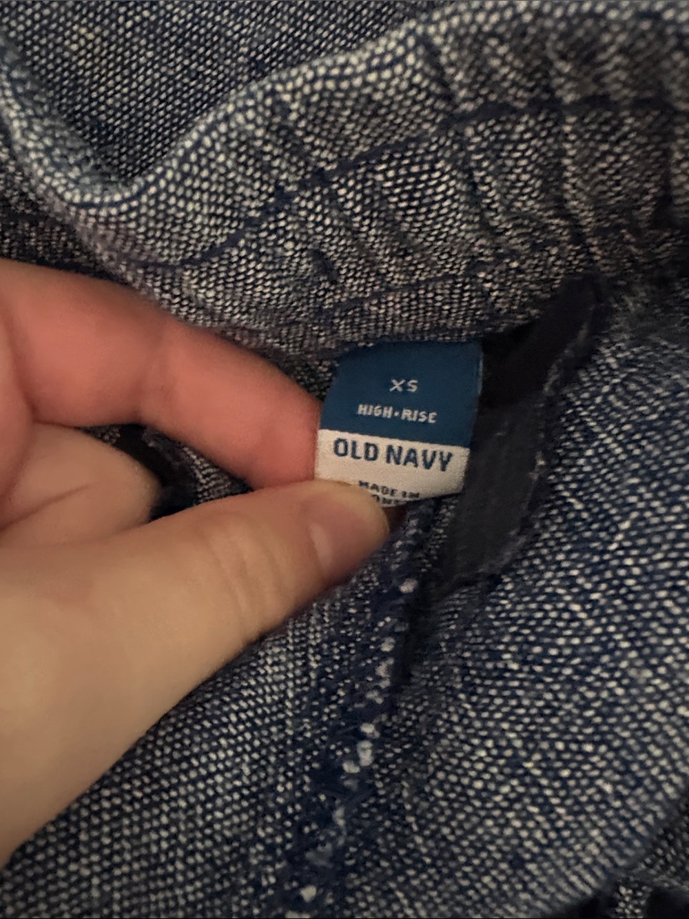 Old Navy Denim-Look High Waist Shorts in Blue - Picture 2 of 2